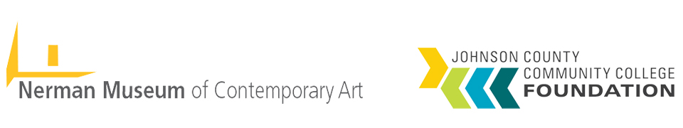 logos for the Nerman Museum of Contemporary Art and the Johnson County Community College Foundation