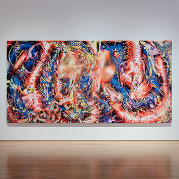 a painting by Lauren Quin on display at the Nerman Museum of Contemporary Art