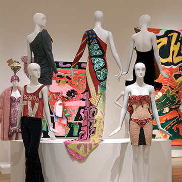 designs by Jeremy Scott and paintings by Katherine Bernhardt