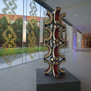 A view of the Betsabee Romero exhibit at the Nerman Museum