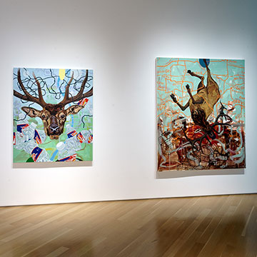 A view of the Norman Akers exhibit at the Nerman
