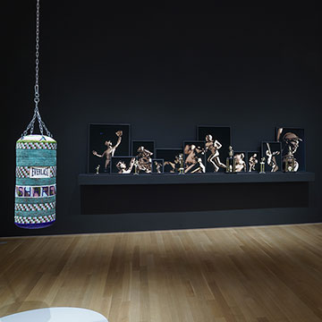Works of art on display at the Sport and Spectator exhibition at the Nerman Museum of Contemporary Art