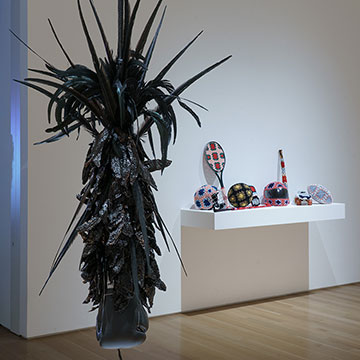 Sculptures on display at the Sport and Spectator exhibition at the Nerman Museum of Contemporary Art